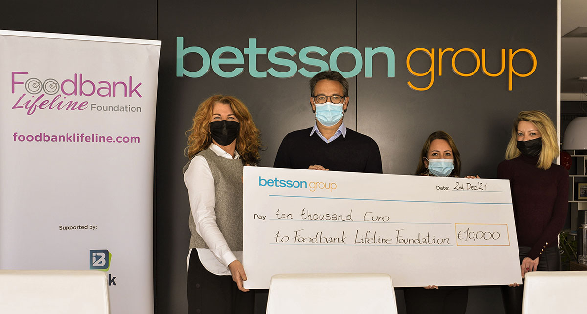 Betsson foodbank donation